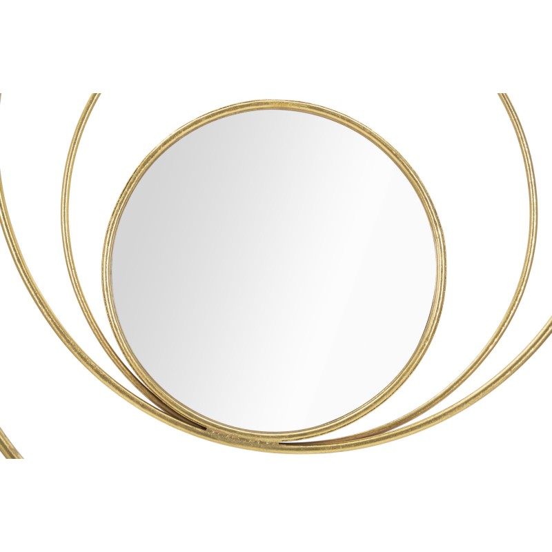 Espejo de pared Arc Glam Ø80x3,5 cm – Curvas elegantes y reflejos dorados