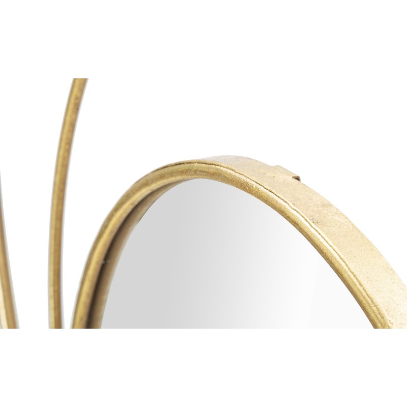 Espejo de pared Arc Glam Ø80x3,5 cm – Curvas elegantes y reflejos dorados