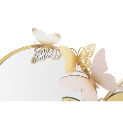 Espejo de pared doble Farfalle, rosa, 81x3x52,5 cm – Suavidad romántica y diseño poético