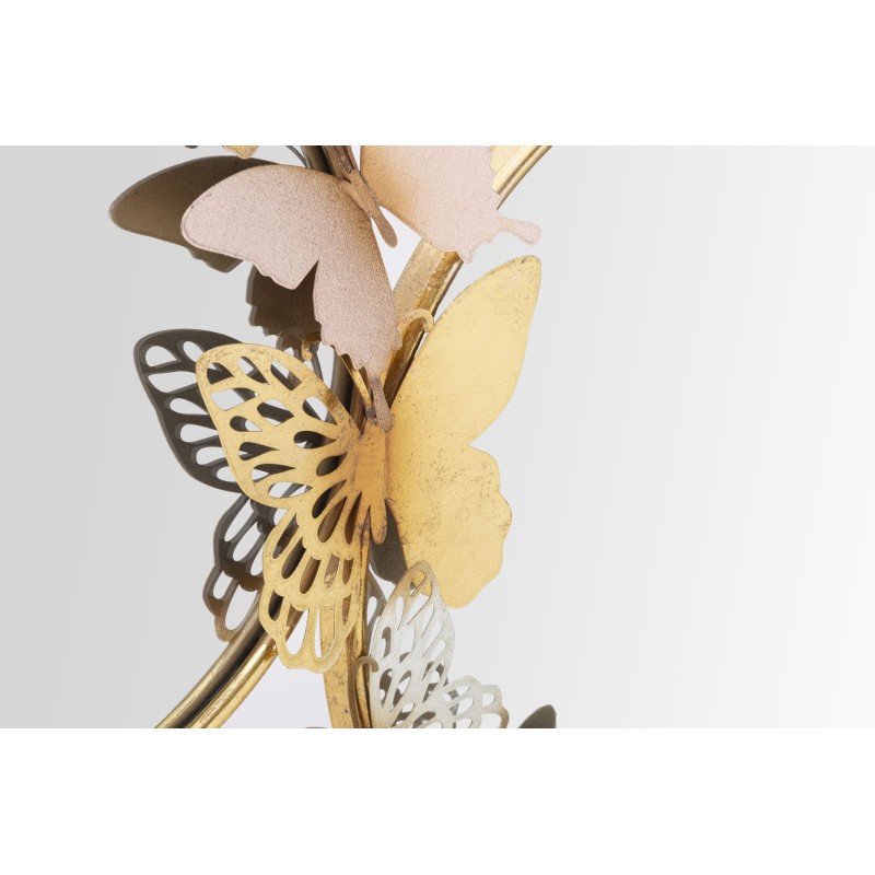 Espejo de pared doble Farfalle, rosa, 81x3x52,5 cm – Suavidad romántica y diseño poético