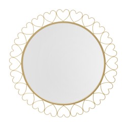 Espejo de pared con forma de corazones Ø80x2,5 cm – Suavidad romántica y brillo seductor