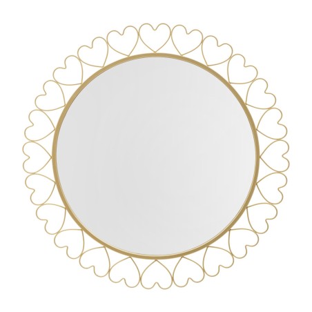 Espejo de pared con forma de corazones Ø80x2,5 cm – Suavidad romántica y brillo seductor