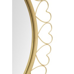 Espejo de pared con forma de corazones Ø80x2,5 cm – Suavidad romántica y brillo seductor