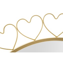 Espejo de pared con forma de corazones Ø80x2,5 cm – Suavidad romántica y brillo seductor