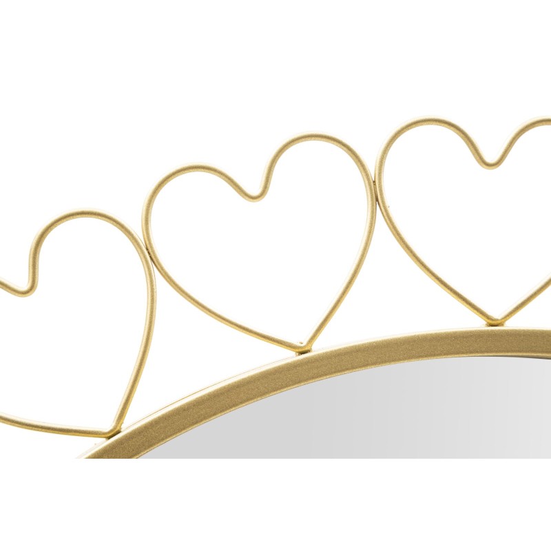 Espejo de pared con forma de corazones Ø80x2,5 cm – Suavidad romántica y brillo seductor