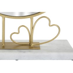 Espejo de mesa en forma de corazón de 30x9x39,5 cm – Elegancia compacta y encanto femenino