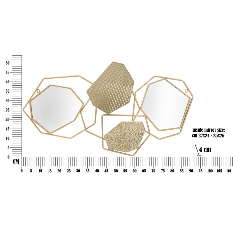 Espejo de pared de piedra 91x4x52 cm – Textura mineral y sofisticación natural