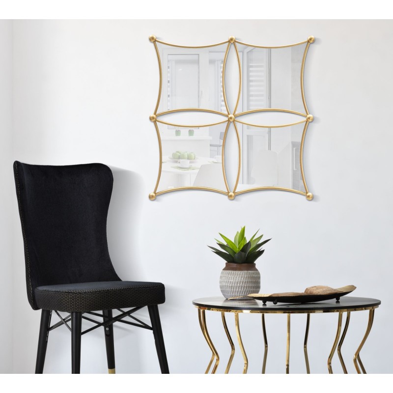 Espejo de pared Jalo 68x3,5x68 cm – Modernidad geométrica y brillo refinado