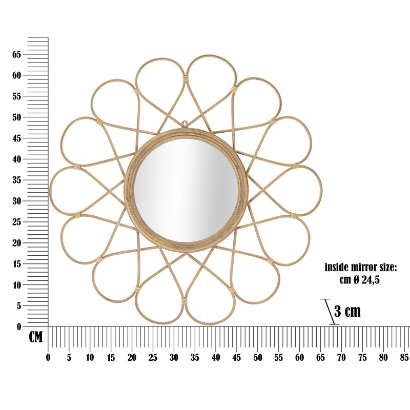 Espejo de pared Almería 65,5 x 3 cm – Elegancia sencilla y reflejos luminosos
