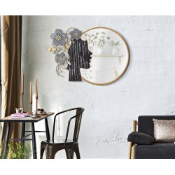 Espejo de pared con forma de mujer, 81,9 x 7 x 61 cm – Silueta sensual y diseño escultural