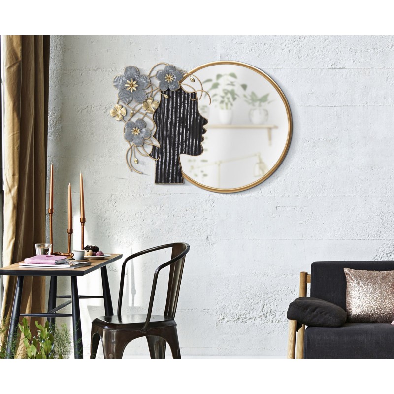 Espejo de pared con forma de mujer, 81,9 x 7 x 61 cm – Silueta sensual y diseño escultural