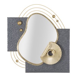 Espejo de pared artístico 80x7x72,4 cm – Creación artística y sofisticación para la pared