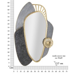 Espejo de pared artístico 55,9 x 5,7 x 90,8 cm – Inspiración contemporánea y líneas equilibradas