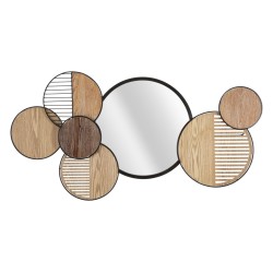 Espejo de pared de madera 123,2 x 4,4 x 63,5 cm – Calidez de la madera y estilo natural de alta gama