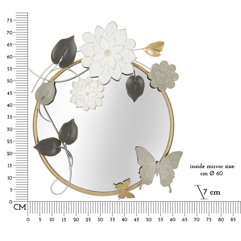 Espejo de pared Tonis 74,9x7x66 cm – Diseño armonioso y modernidad discreta