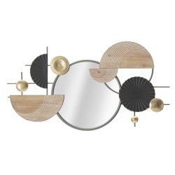 Espejo de pared abstracto 90,2 x 5,1 x 50,2 cm – Arte mural con formas geométricas y estilo artístico