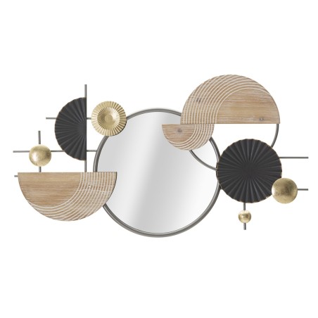 Espejo de pared abstracto 90,2 x 5,1 x 50,2 cm – Arte mural con formas geométricas y estilo artístico