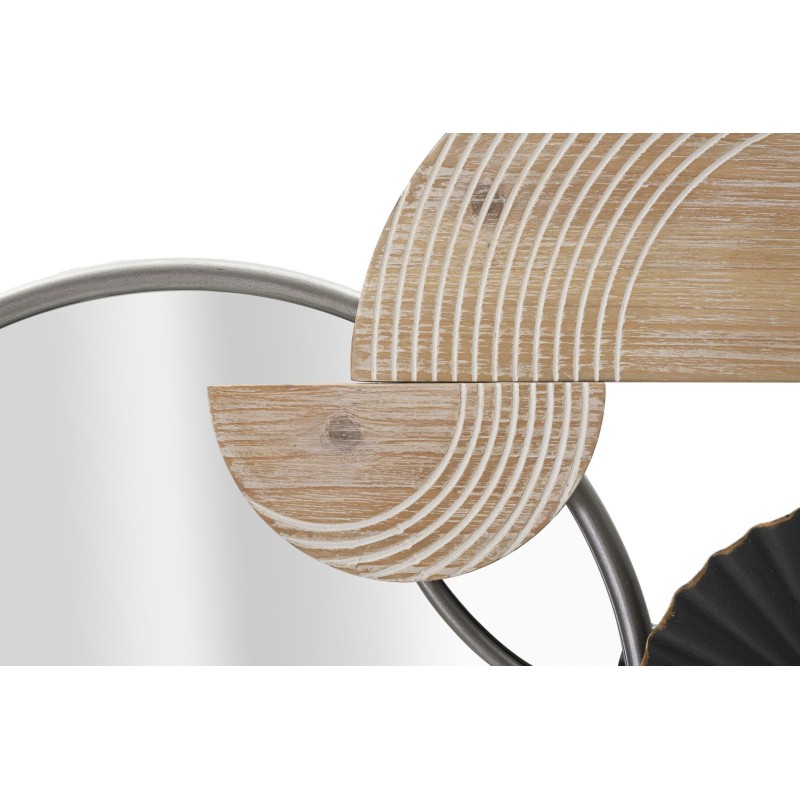 Espejo de pared abstracto 90,2 x 5,1 x 50,2 cm – Arte mural con formas geométricas y estilo artístico