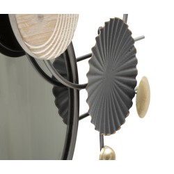 Espejo de pared abstracto 90,2 x 5,1 x 50,2 cm – Arte mural con formas geométricas y estilo artístico