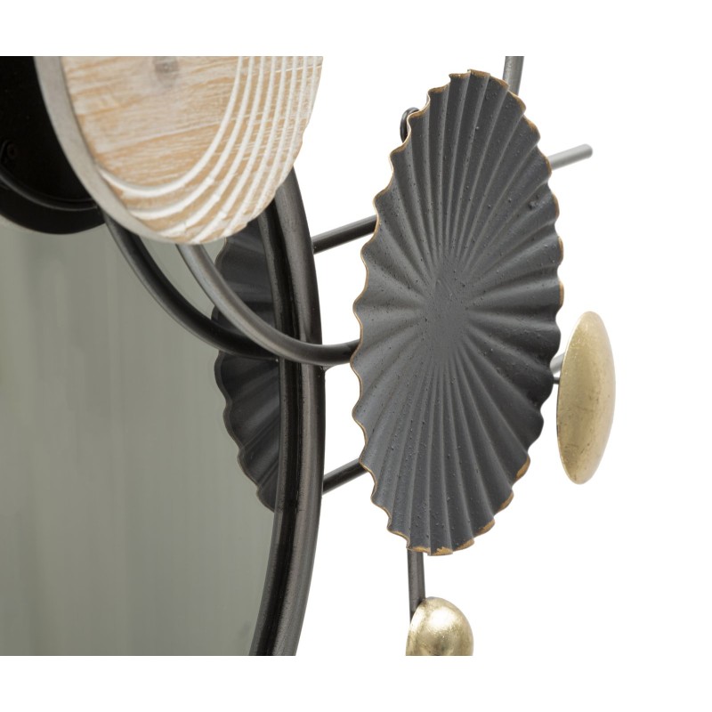 Espejo de pared abstracto 90,2 x 5,1 x 50,2 cm – Arte mural con formas geométricas y estilo artístico