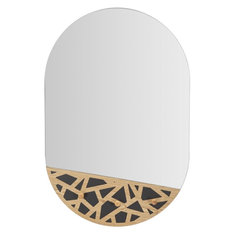 Espejo de pared C/App-Abiti Carv 60x5,3x90 cm – Un espejo práctico y refinado con encanto escultórico