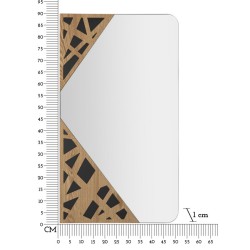 Espejo de pared esquinero 50x1x90 cm – Geometría elegante y estilo contemporáneo