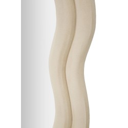 Espejo de pared Miki de terciopelo color crema 60x4x160 cm – Refinamiento aterciopelado y suavidad elegante