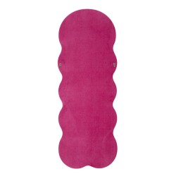 Espejo de pared Miki en terciopelo fucsia, 60x4x160 cm (espejo 39x135 cm) – Color vibrante y estilo audaz