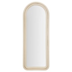 Espejo de pared Cloe en terciopelo color crema, 60x4x160 cm – Elegancia sencilla y encanto relajante