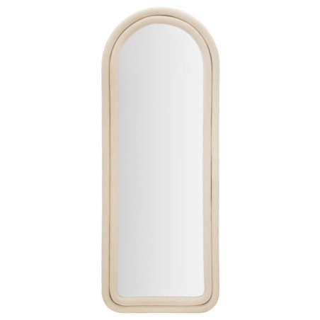 Espejo de pared Cloe en terciopelo color crema, 60x4x160 cm – Elegancia sencilla y encanto relajante