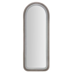 Espejo de pared Cloe, terciopelo gris, 60x4x160 cm – Elegancia neutra y refinamiento discreto