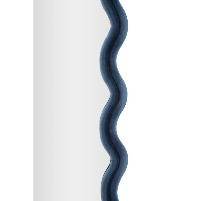 Espejo de pared Emily, terciopelo azul, 60x6x160 cm – Diseño sofisticado y tono relajante