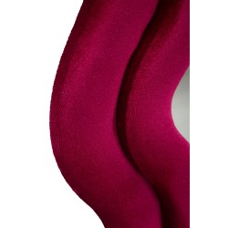 Espejo de pared Emily en terciopelo fucsia, 60x6x160 cm (espejo 42x144 cm) – Un toque moderno y una feminidad audaz