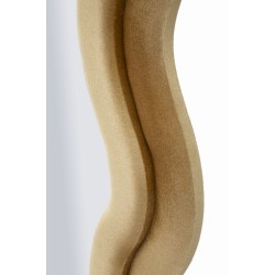 Espejo de pared Emily en terciopelo dorado, 60x6x160 cm (espejo 42x144 cm) – Oro prestigioso y brillo refinado