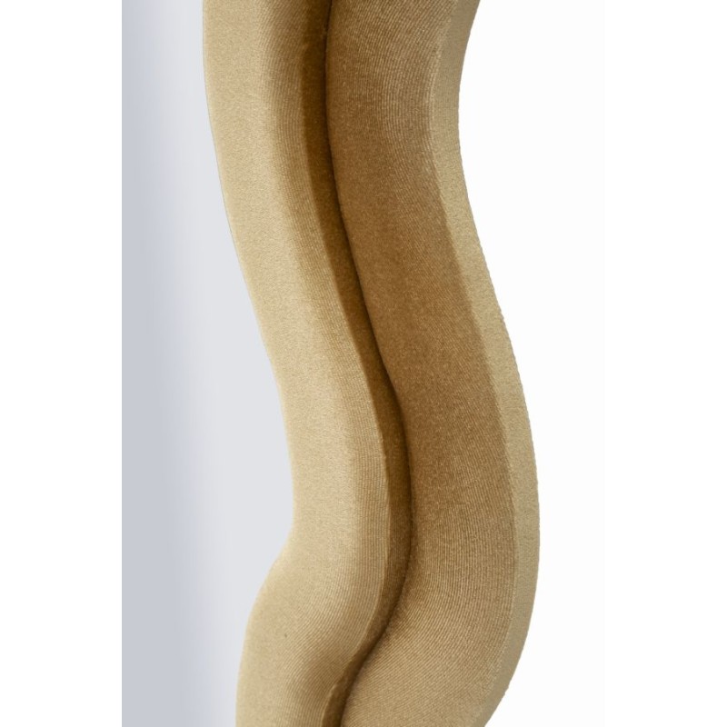 Espejo de pared Emily en terciopelo dorado, 60x6x160 cm (espejo 42x144 cm) – Oro prestigioso y brillo refinado