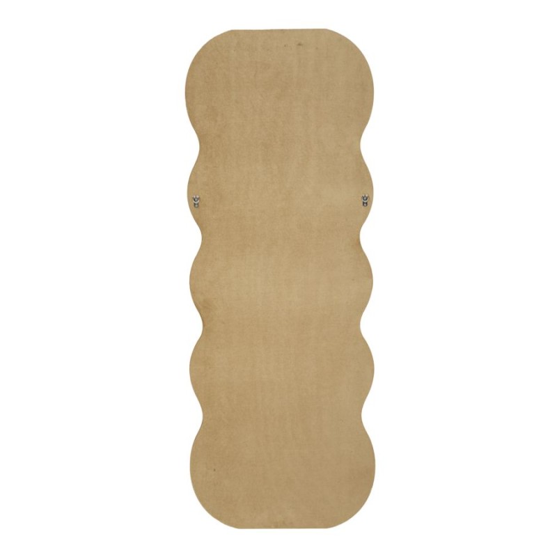 Espejo de pared Emily en terciopelo dorado, 60x6x160 cm (espejo 42x144 cm) – Oro prestigioso y brillo refinado