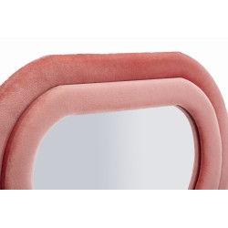 Espejo de pared Emily en terciopelo rosa, 60x6x160 cm (espejo 42x144 cm) – Un encanto delicado y empolvado.