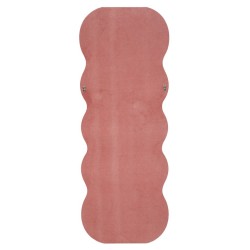 Espejo de pared Emily en terciopelo rosa, 60x6x160 cm (espejo 42x144 cm) – Un encanto delicado y empolvado.