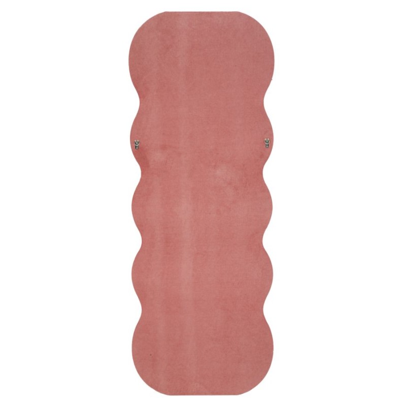 Espejo de pared Emily en terciopelo rosa, 60x6x160 cm (espejo 42x144 cm) – Un encanto delicado y empolvado.
