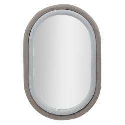 Espejo de pared Antony, gris terciopelo, 60x4x90 cm – Modernidad suave y elegancia discreta