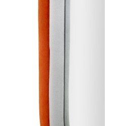 Espejo de pared Antony, terciopelo naranja/mixto, 60x4x90 cm – Una combinación audaz y un espíritu contemporáneo