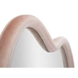 Espejo de pared Rose Cloud Velvet 90x4x60 cm – Romance pastel con un toque de modernidad