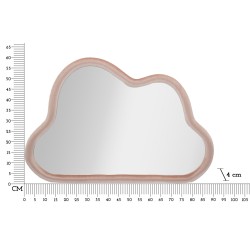 Espejo de pared Rose Cloud Velvet 90x4x60 cm – Romance pastel con un toque de modernidad