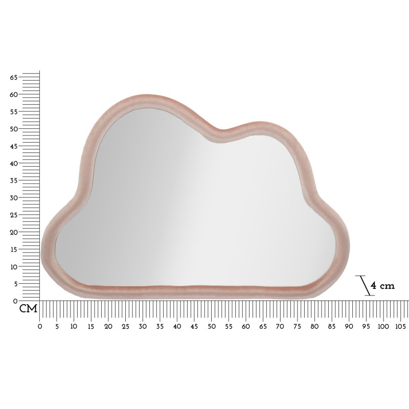 Espejo de pared Rose Cloud Velvet 90x4x60 cm – Romance pastel con un toque de modernidad