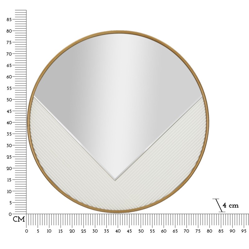 Espejo de pared Tolosa Ø80x4 cm – Forma redonda y encanto clásico reinventado