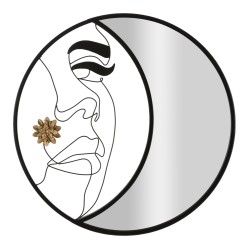 Espejo de pared Melly Ø80x3,8 cm – Minimalismo chic y reflejos luminosos