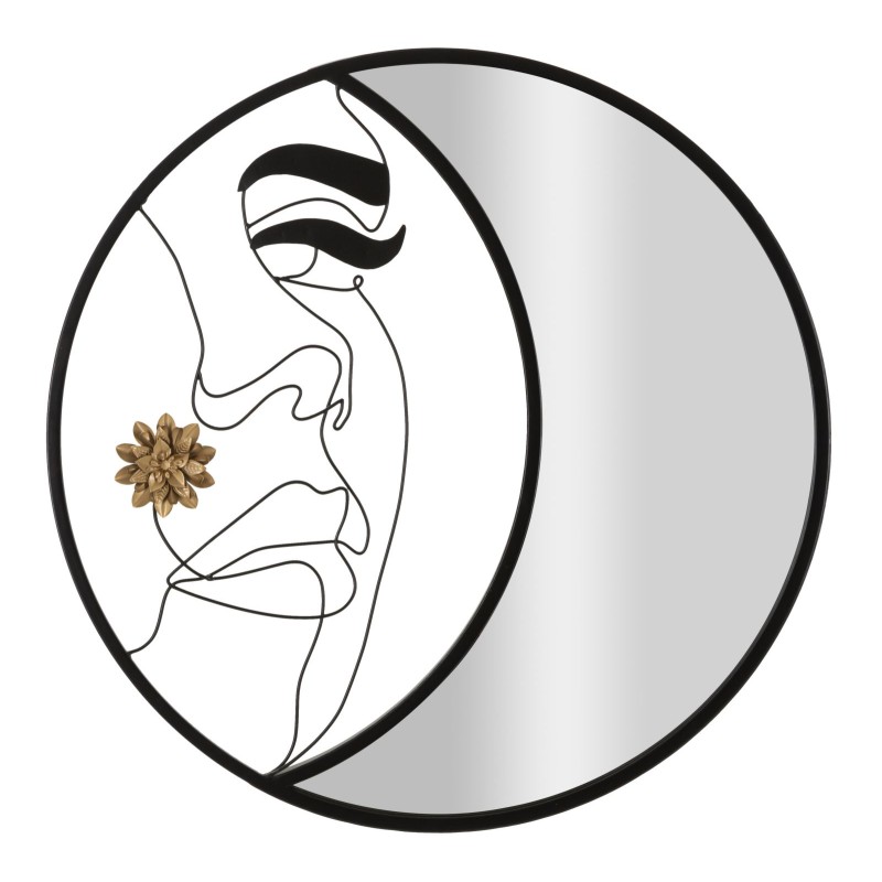 Espejo de pared Melly Ø80x3,8 cm – Minimalismo chic y reflejos luminosos