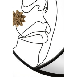 Espejo de pared Melly Ø80x3,8 cm – Minimalismo chic y reflejos luminosos