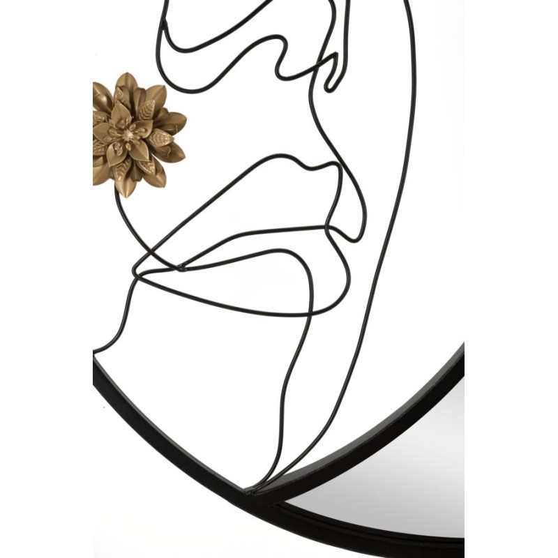 Espejo de pared Melly Ø80x3,8 cm – Minimalismo chic y reflejos luminosos