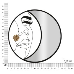 Espejo de pared Melly Ø80x3,8 cm – Minimalismo chic y reflejos luminosos